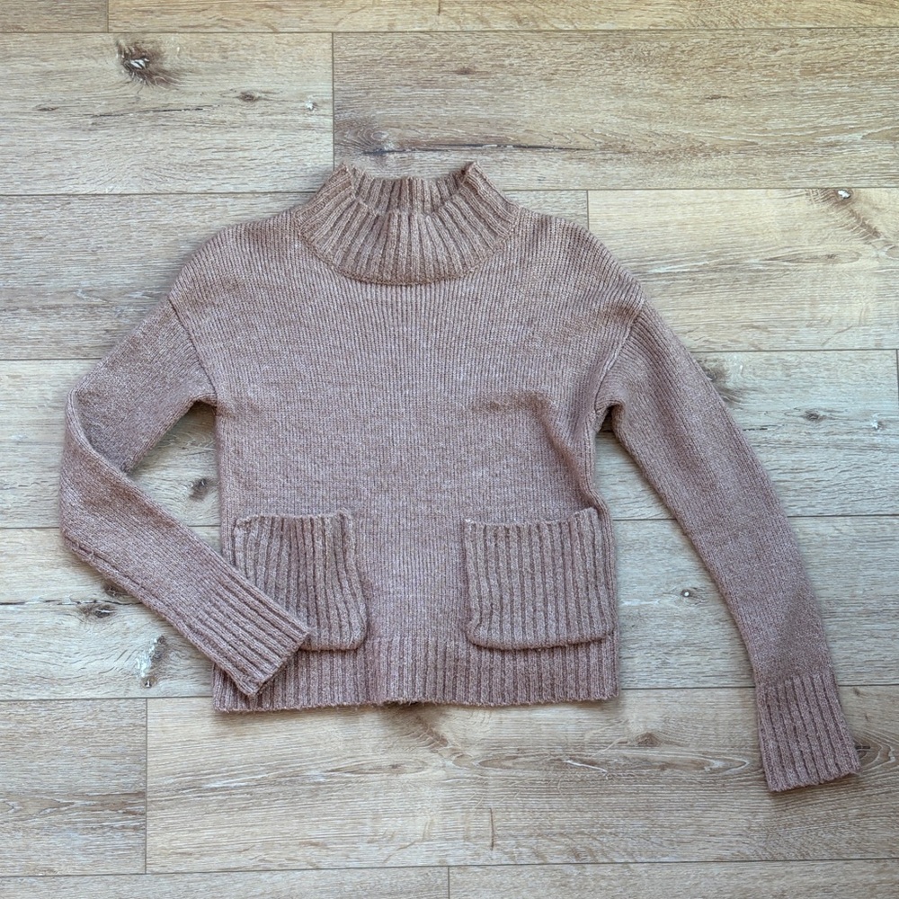 Xhilaration Women's Cowl Neck Sweater in Tan